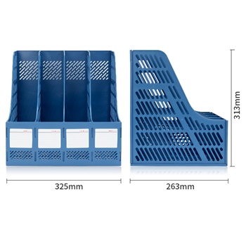 得力9848四聯(lián)文件框(藍色)